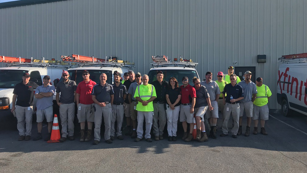 A group of Comcast’s Keystone Region technicians.