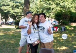 Comcast employees and family members having fun at Pride Festival