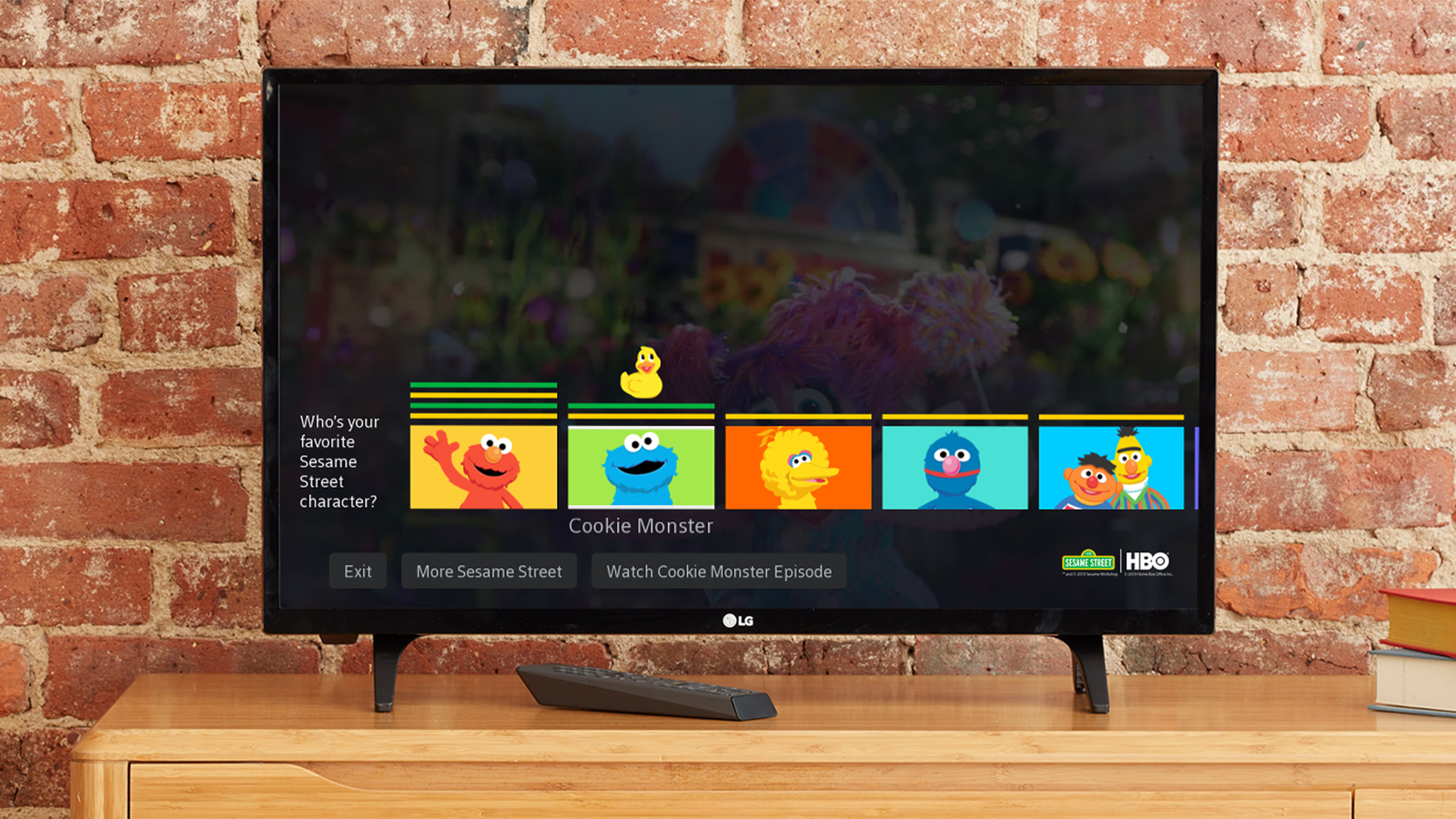 The Sesame Street hub on Xfinity X1.