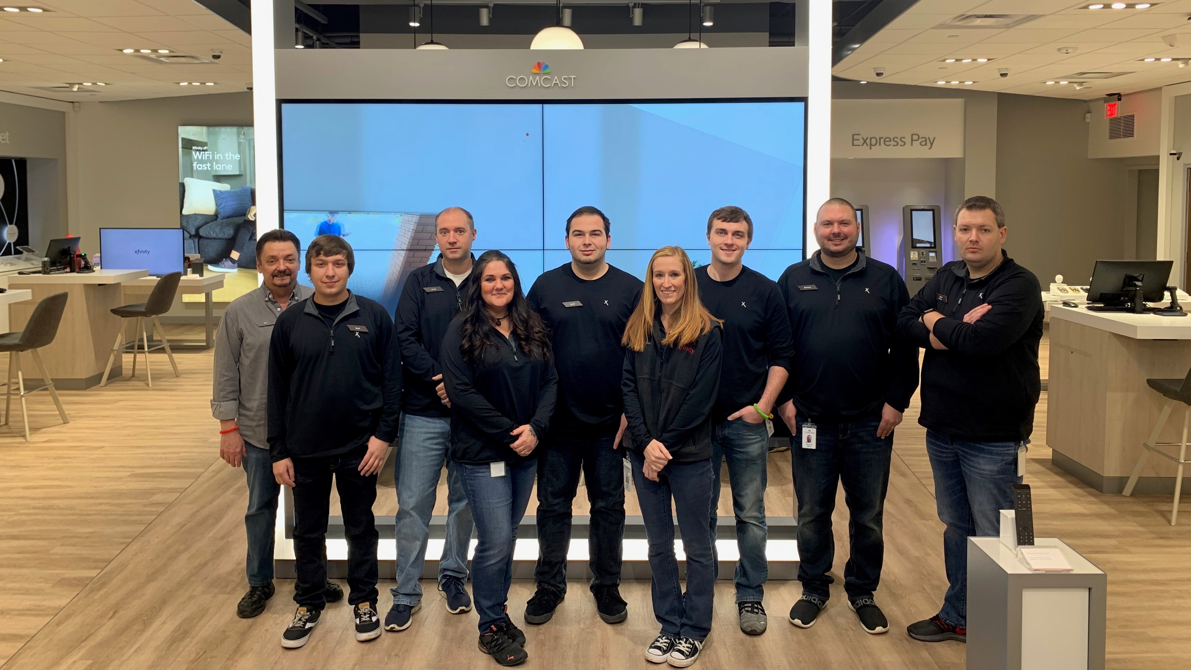 Comcast employees inside new Xfinity store